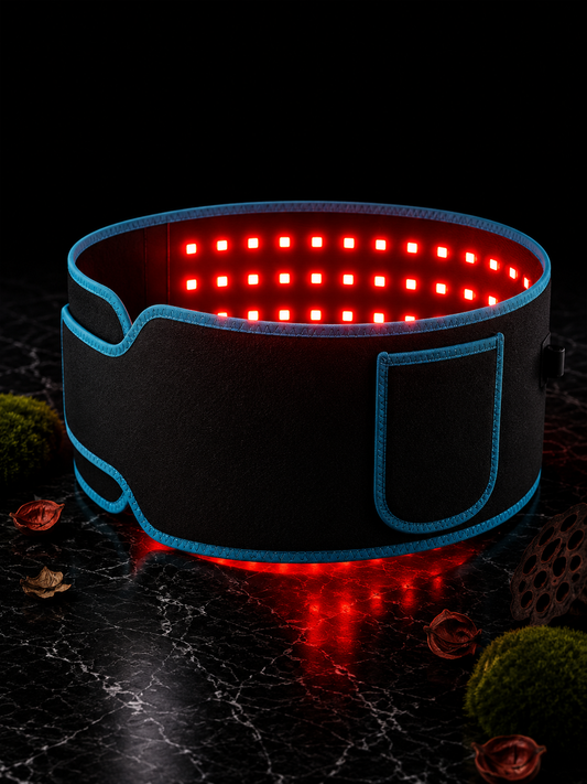 Portable LED Red Light Therapy Belt with Heating and Massage