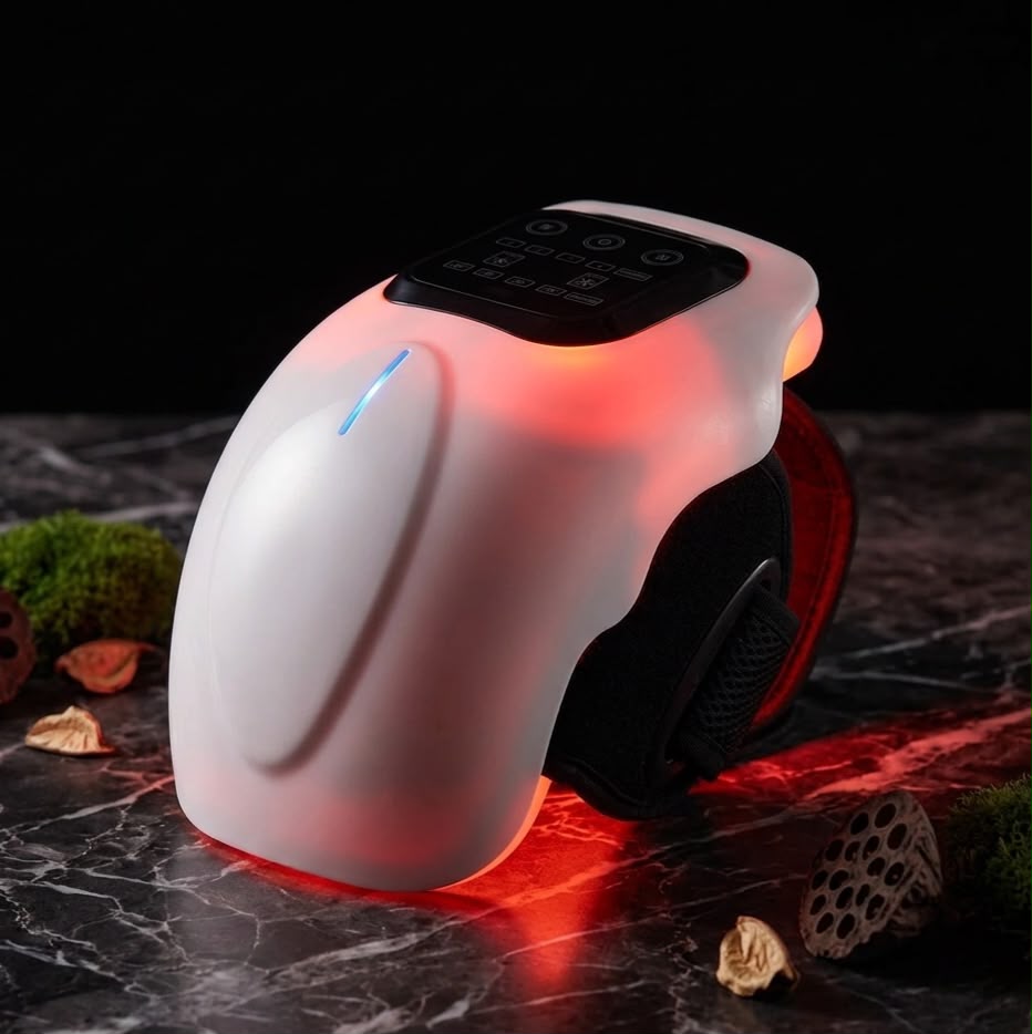 Rechargeable Knee Massager with Heating and Red Light Therapy