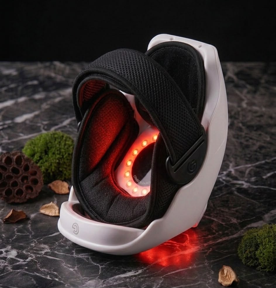 Rechargeable Knee Massager with Heating and Red Light Therapy